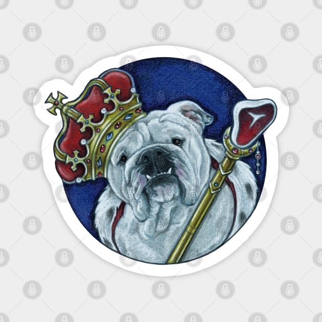 King Bulldog Magnet by Nat Ewert Art