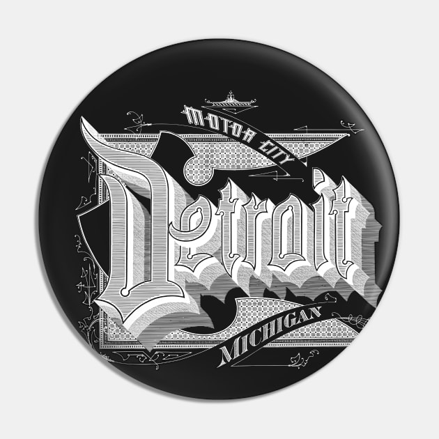 Vintage Detroit, MI Pin by DonDota