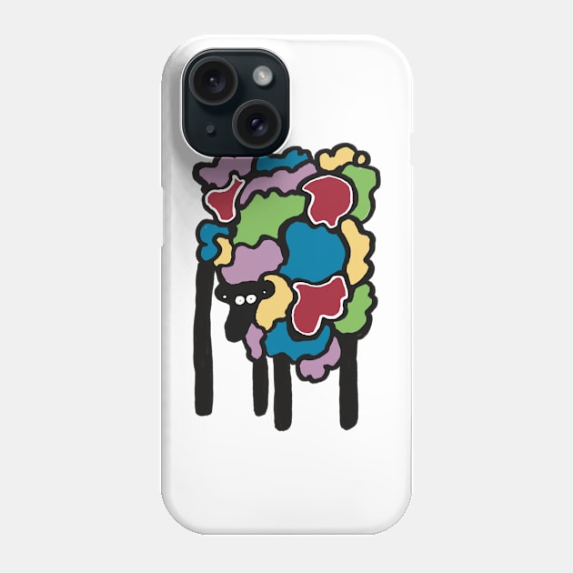 Multicoloured Sheep Phone Case by Shadoodles