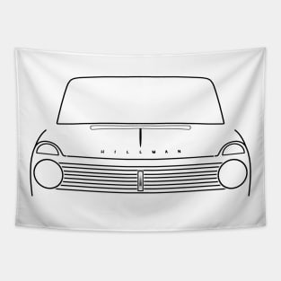 Hillman Super Minx classic 1960s British car black outline graphic Tapestry