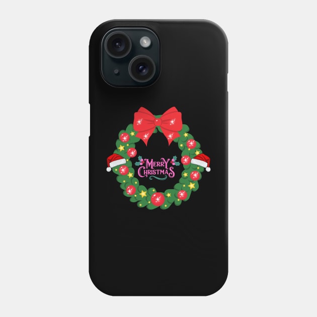 Merry Christmas Holiday Design Phone Case by Stephen