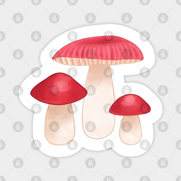 Russula Mushroom Magnet by Snoozy