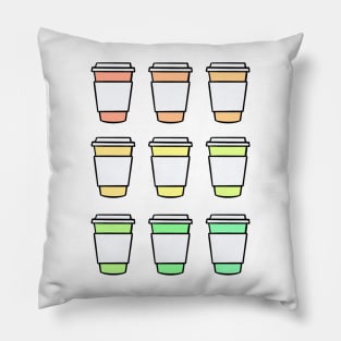 Coffee Cup Set Pillow