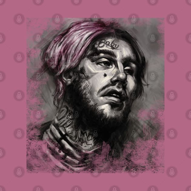 Lil Peep Portrait by Allissweell