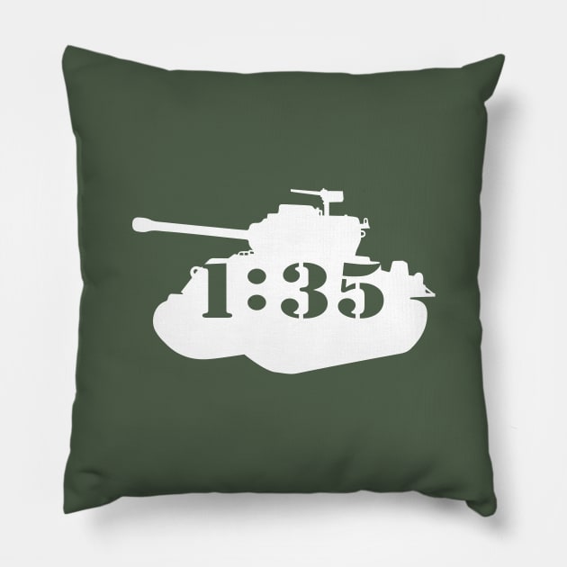 1:35 Tank (dark colors) T-Shirt Pillow by SprueLife