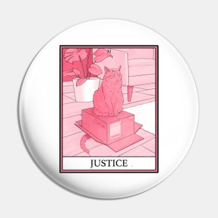 Justice Cat Tarot Pin