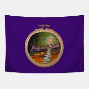 Night Mountains Tapestry