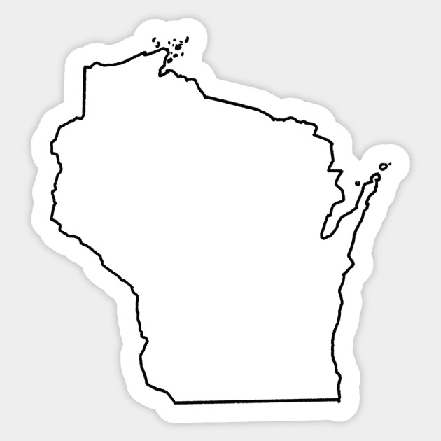 Wisconsin Blank Outline Wisconsin Sticker Teepublic