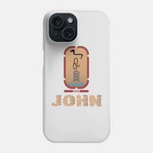 JOHN-American names in hieroglyphic letters-JOHN, name in a Pharaonic Khartouch-Hieroglyphic pharaonic names Phone Case