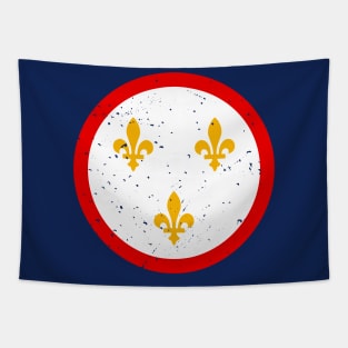 Retro New Orleans Louisiana City Flag // Vintage NOLA Grunge Emblem Tapestry