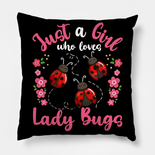 Ladybugs Entomology Entomologist Ladybug Lover Pillow by CreativeGiftShop