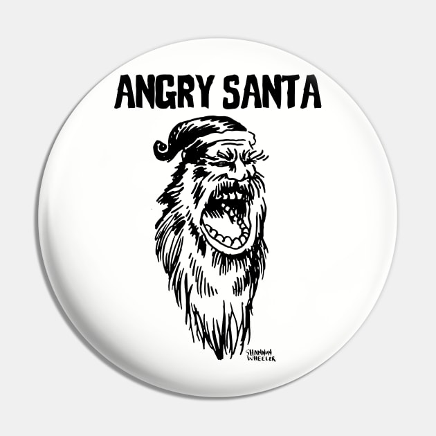 Angry Santa Pin by ShannonWheeler