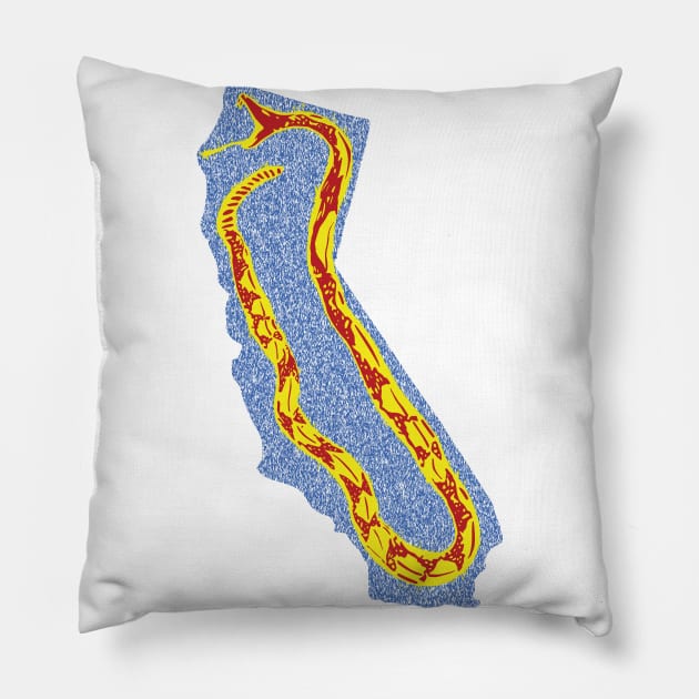 Vintage California Gadsden Snake Pillow by PelagiosCorner