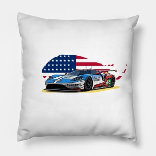 GT Racing USA Print Pillow