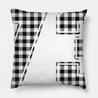 Plaid Number - 73 - Dark Pillow