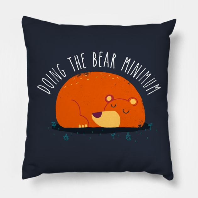 Bear Minimum Pillow by DinoMike