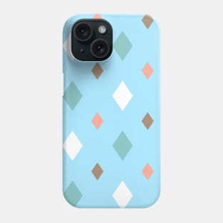 Cute Crystal Pattern Blue Doodle Phone Case