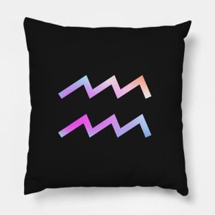 Aquarius colorful aura Pillow