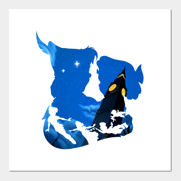 Peter pan silhouette art