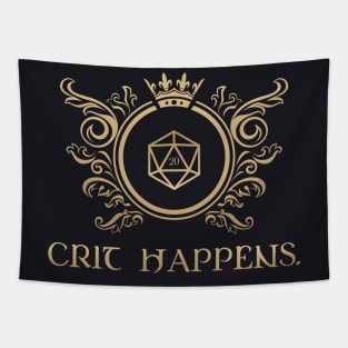 Crit Happens D20 Dice RPG Tabletop RPG Addict Tapestry