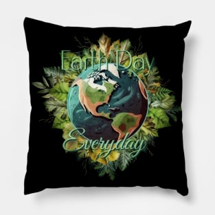 Earth Day Everyday Leaf and Floral Design Pillow