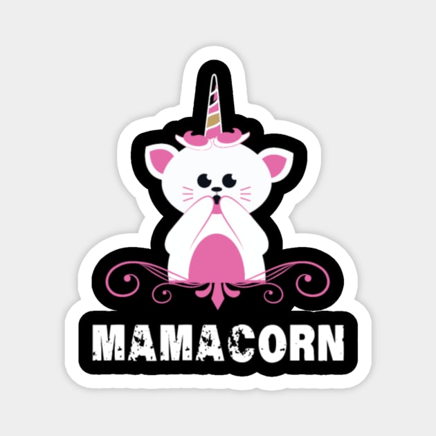 Mamacorn Cat Unicorn Mom Magnet by Xaojin Hu