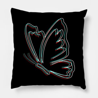 AESTHETIC BUTTERFLY CLASSIC 3D GLITCH Pillow