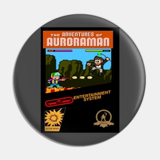 The Adventures of Auroraman Cherry Sunday Showdown Box art Pin