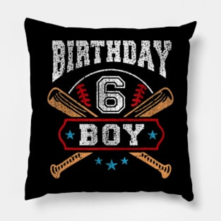 Kids 6 Years Old Boy 6Th Birthday Pillow