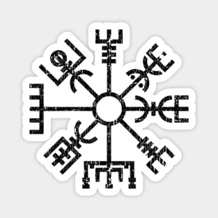 Vegvisir Norse Viking Compass Pagan Wayfinder Distressed Magnet