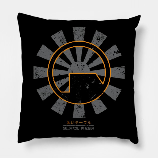 Black Mesa Retro Japanese Half Life Pillow by Nova5