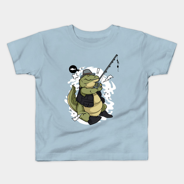 Fishing Crocodile Crocodile Design Kids T Shirt Teepublic