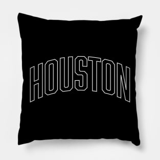 Houston Outline White Pillow