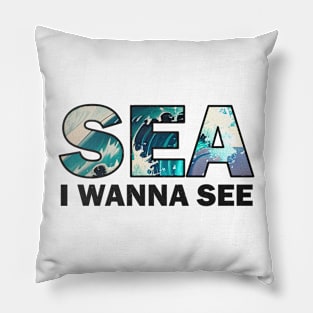 Vintage Sea Black Pillow