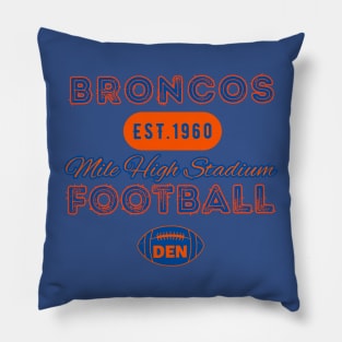 Denver Football Vintage Style Pillow