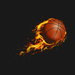 Burning Basketball Ball T-Shirt