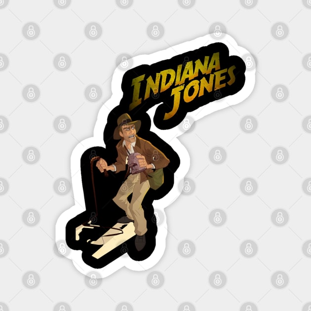 Indiana jones t-shirt Magnet by Riss art