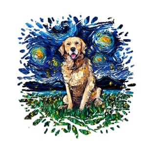 Golden Retriever Night (splash version) T-Shirt