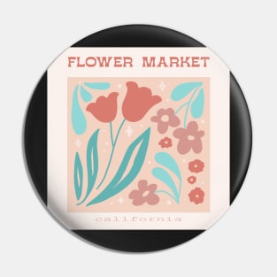 "flower market" california boho/groovy Matisse blobs abstract sign Pin