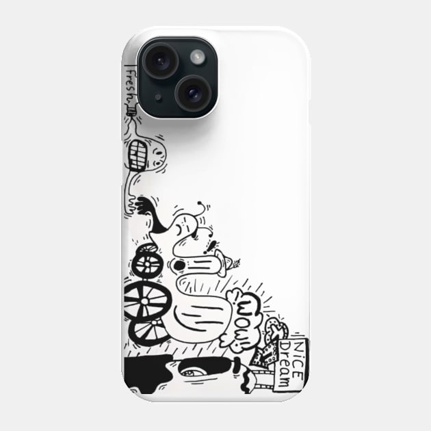 train to nice dreams Phone Case by Majnun_Drawings