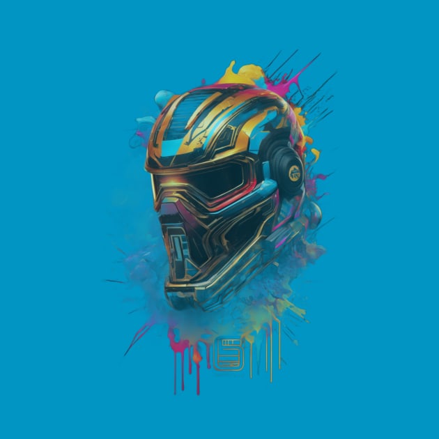 Futuristic Gamer Helmet by SaMario_Styles