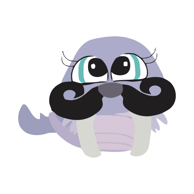 Mustache Walrus by loafcorgi