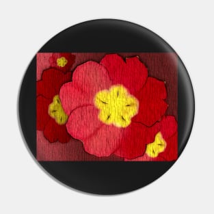 Red Evening Primrose Pin