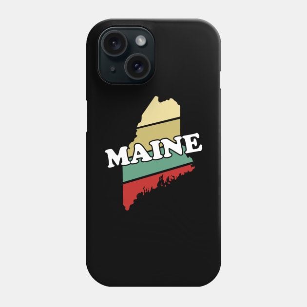 Maine State Vintage Retro Souvenir Gift graphic Phone Case by Blue Zebra