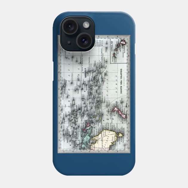 1835 Map of the South Sea Islands Phone Case by historicimage