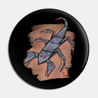 Origami scorpion Pin