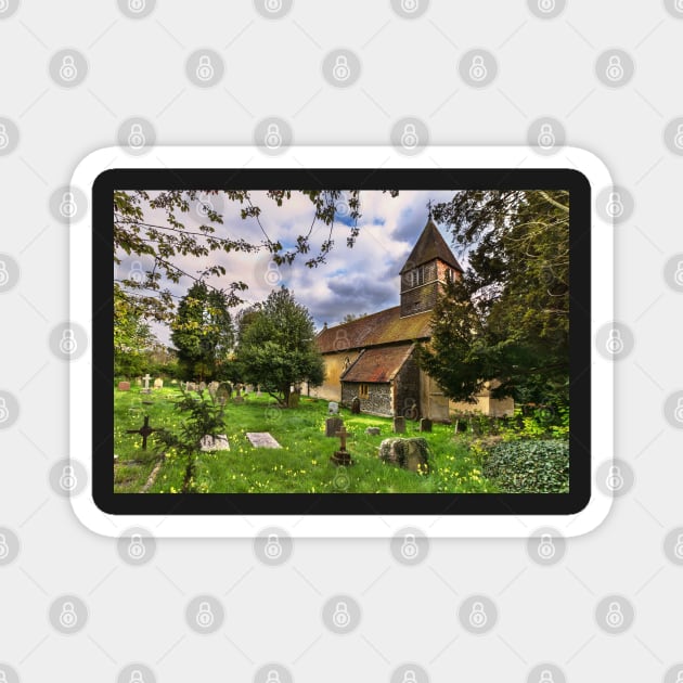 The Churchyard at St Laurence Tidmarsh Magnet by IanWL