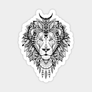 Totem Lion mandala in boho/ethnic/aztec style Magnet