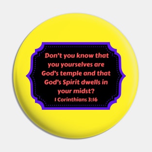 Bible Verse 1 Corinthians 3:16 Pin