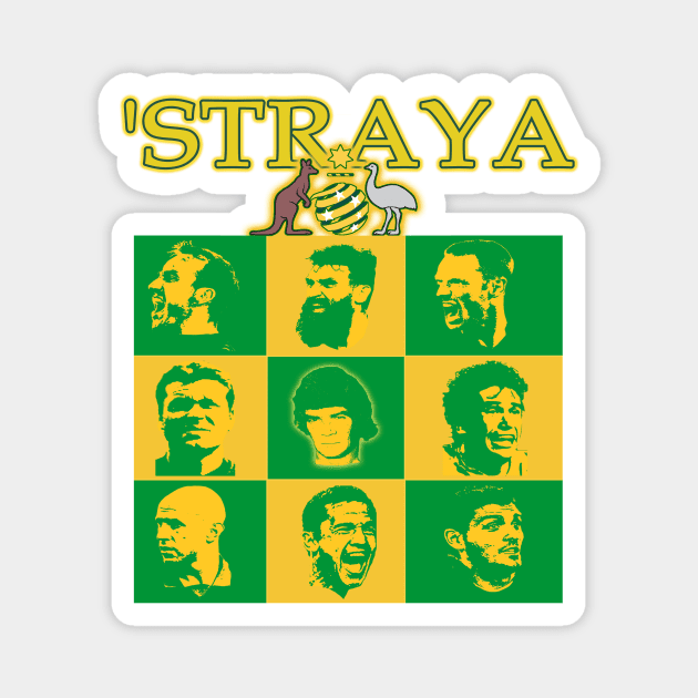 Popart - SOCCEROOS LEGENDS (Alternate Version) - 'STRAYA! Magnet by OG Ballers